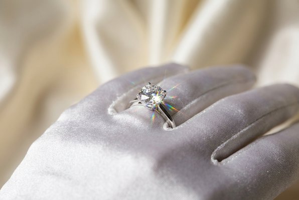 Close-up of elegant hands wearing a solitaire ring — VÉRELLE Close-up of elegant hands wearing a solitaire ring — VÉRELLE